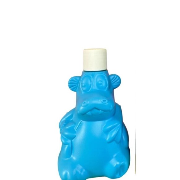 Sudsy Sinclair Blue Dinosaur Kids Liquid Soap Dispenser Set Avon Vintage 1980 - Picture 8 of 9